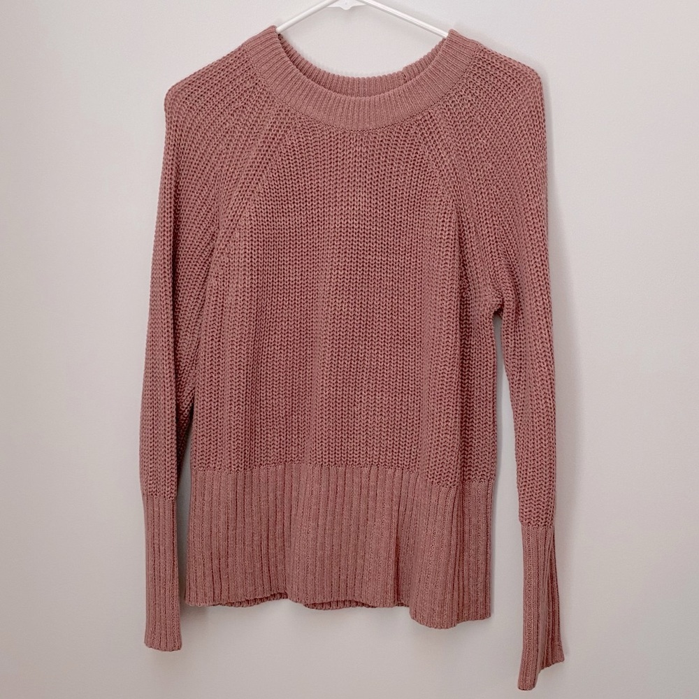 Universal Thread Dusty Pink Chunky Knit Crewneck Sweater